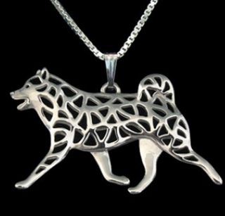 Shiba Inu Running Dog Pendant Necklace - Fashion Jewellery - Silver Plated