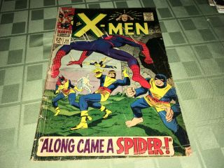 The X - Men 1967 Marvel Comic Book 35 Along Came A Spider - Man Off Grade Ef