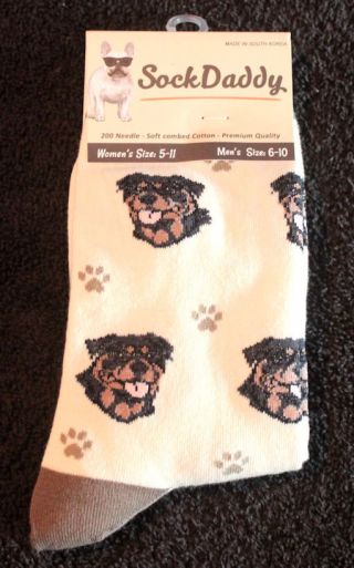 Rottweiler Dog Breed Lightweight Stretch Cotton Adult Socks