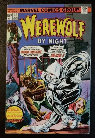Marvel Werewolf By Night 32 1st Appearance Of Moon Knight Grade