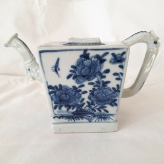 A Chinese Blue And White Porcelain Teapot Kangxi Period Rare