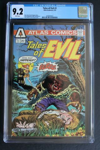 Tales Of Evil 1 Atlas/seaboard 1975 Werewolf Russ Jones Tv Movie Cgc Nm - 9.  2