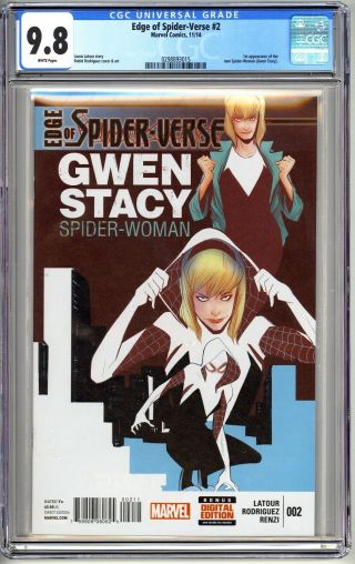 Edge Of Spider - Verse 2 Cgc 9.  8 1st App Gwen Stacy