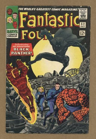 Fantastic Four (1st Series) 52 1966 Vg - 3.  5
