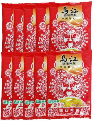 脆口榨菜 Chongqing Fuling Zhacai Preserved Mustard Si Chuan Zhacai 150g (pack Of 10)