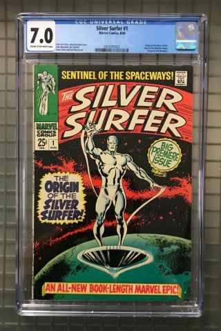 Silver Surfer 1 Marvel Comics 1968 Comic Book Cgc 7.  0 Origin Story The Watchers