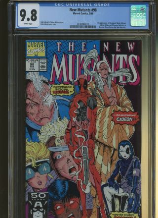 Mutants 98 Cgc 9.  8 |marvel 1991| 1st Deadpool,  Gideon,  Copycat.  Rictor Quits
