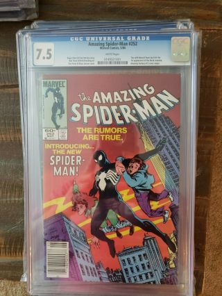 Spider - Man 252 Cgc 7.  5 Key White Pages (1st Black Costume)