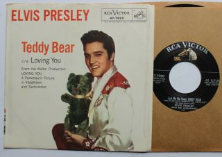 Elvis Presley Rca Picture Sleeve 45rpm 1957 " Teddy Bear "