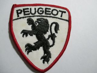 Peugeot Patch Vintage,  Nos 2 3/4 X 3 1/8 Inches Rare Black,  White Red