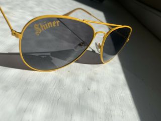 Shiner Bock Beer Sunglasses - Aviator Style Yellow Rare