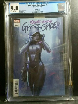 Spider - Gwen: Ghost Spider 1 Lee 1:100 Variant Cgc 9.  8 - Serial 006