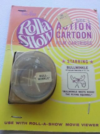 Vintage Tru - Vue Rolla Show Action Cartoon Film Cartridge Bullwinkle