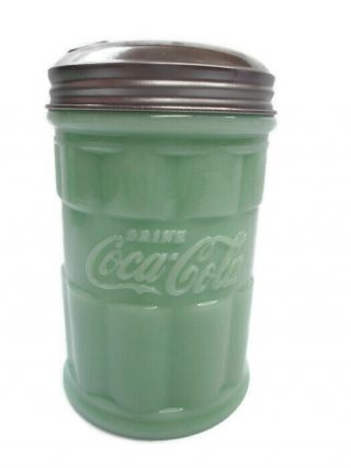 Coca - Cola Jadeite Green Glass And Stainless Sugar Dispenser Tablecraft