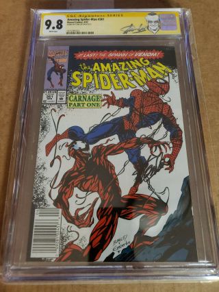 Marvel Comics Spider - Man 361 Cgc 9.  8 Signed Stan Lee Newsstand Edition
