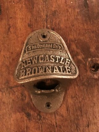 Cast Iron Bottle Opener/wall Mounted/heavy/rustic/antiqued/newcastle Brown Ale