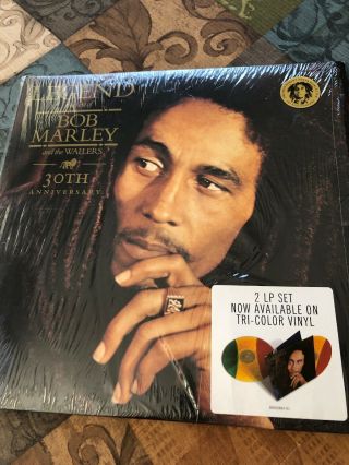 Legend The Best Of Bob Marley 30th Anniversary Double Lp.  Tri - Color Vinyl.