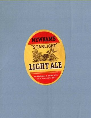 Newmans Brewery Light Ale Beer Label