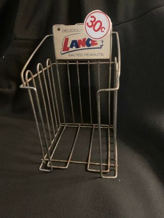 Vintage  Lance  Delicious Salted Peanuts Counter Display Rack