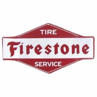 Firestone Tire Embossed Advertising Vintage Style Metal Signs Man Cave Decor Oil