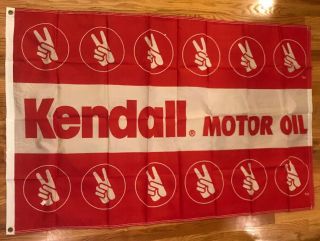Vintage Kendall Motor Oil Advertising Vinyl And Nylon Banner Sign
