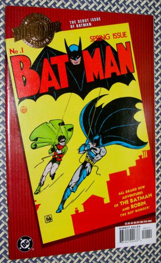 Dc Comics Millennium Edition Batman 1 Debut Issue Reprint 2000 Nm