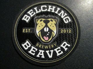 Belching Beaver Brewery Peanut Butter Circle Patch Iron On Craft Beer Brewing