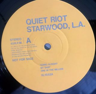 Quiet Riot ‎– The Legendary Quiet Riot - Starwood,  L.  A.  1979 2 X LP XL 1552A 7
