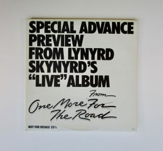 Lynyrd Skynyrd ‎– One More From The Road,  Advance Preview Promo Ep Nm 1976