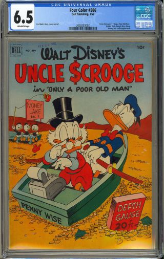 Four Color 386 (uncle Scrooge 1) Carl Barks Art Disney 1952 Cgc 6.  5