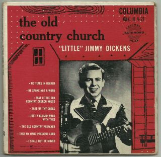 Country Double Pocket Ep Little Jimmy Dickens Old Country Church Columbia 4 - 21