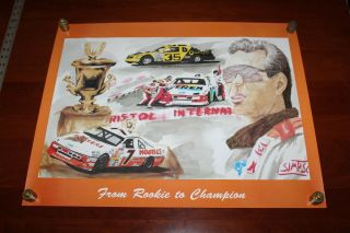 Vintage Nascar Poster Alan Kulwicki Racing 20 " X 26 "
