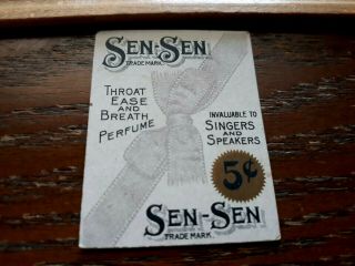 Vintage advertising trade card Sen - Sen Throat Breath Perfume Chewing Gum 2