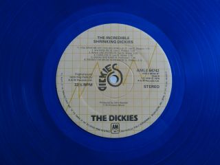 DICKIES The incredible shrinking Dickies A&M RECORDS LP Stickered Sleeve Blu 6