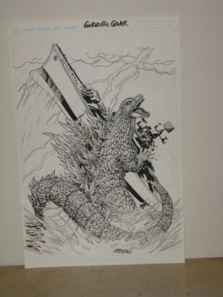 Idw Comics Godzilla Cover Issue 3 Ri - Jeff Zornow 2012