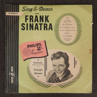 Frank Sinatra – Sing & Dance Philips B 07605 R 10 Inch Lp (aust) 1950