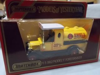 MATCHBOX MODELS OF YESTERYEAR Y3 - 4 1912 FORD MODEL T TANKER SHELL ISSUE 1 3