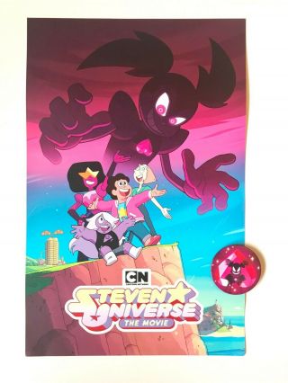 Sdcc 2019 Steven Universe The Movie Exclusive Poster & Button Pin