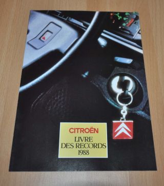 1988 Citroen Model Range Brochure Prospekt Prospectus France Edition