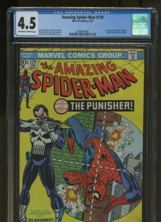Spider - Man 129 Cgc 4.  5 | Marvel 1974 | 1st App Punisher 1st Jackal