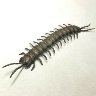 F900: Japanese Movable Centipede Statue Of Copper With Wonderful Work