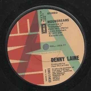 The Beatles Paul Mccartney Denny Laine Rare 1977 Aust Promo Only 7 " Single
