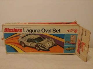 Box Only.  Vintage 1969 Mattel Hot Wheels Sizzlers Laguna Oval Set Rare Box Only