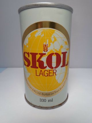 Skol Lager Straight Steel Pull Tab Beer Can 5 United Kingdom