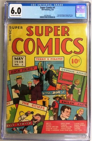 Comics 1 Cgc 6.  0 Ow/white Pages