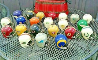 22 Vtg Laich Plastic Nfl Football Helmets Dairy Queen Ice Cream Cups 1974