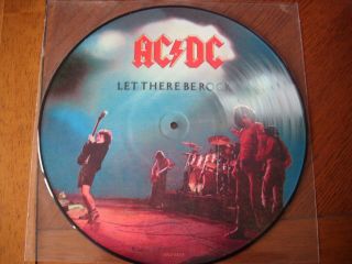 Ac/dc Let There Be Rock 12 " Vinyl Picture Disc Album Lp Angus Young Bon Scott
