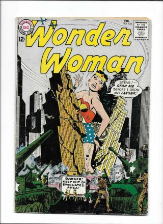 Wonder Woman 136 [1963 Gd,  ] Army Tank Cover