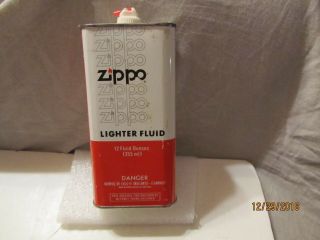 Zippo White Lighter Fluid 12 Fl Oz Empty Tin Can By Zippo Mfg Usa