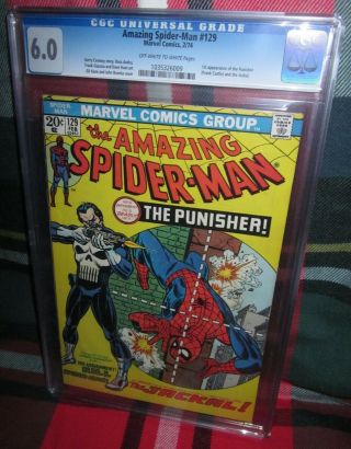 Cgc Rated 6.  0 Spider - Man 129 1st Appearance Of The Punisher